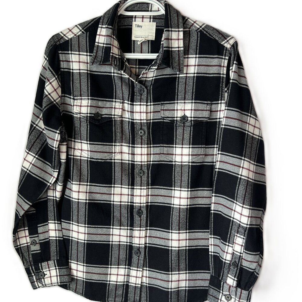 Tilley Heritage Plaid Organic 100% Cotton Flannel Rugged, Refined, Outdoorsy   M